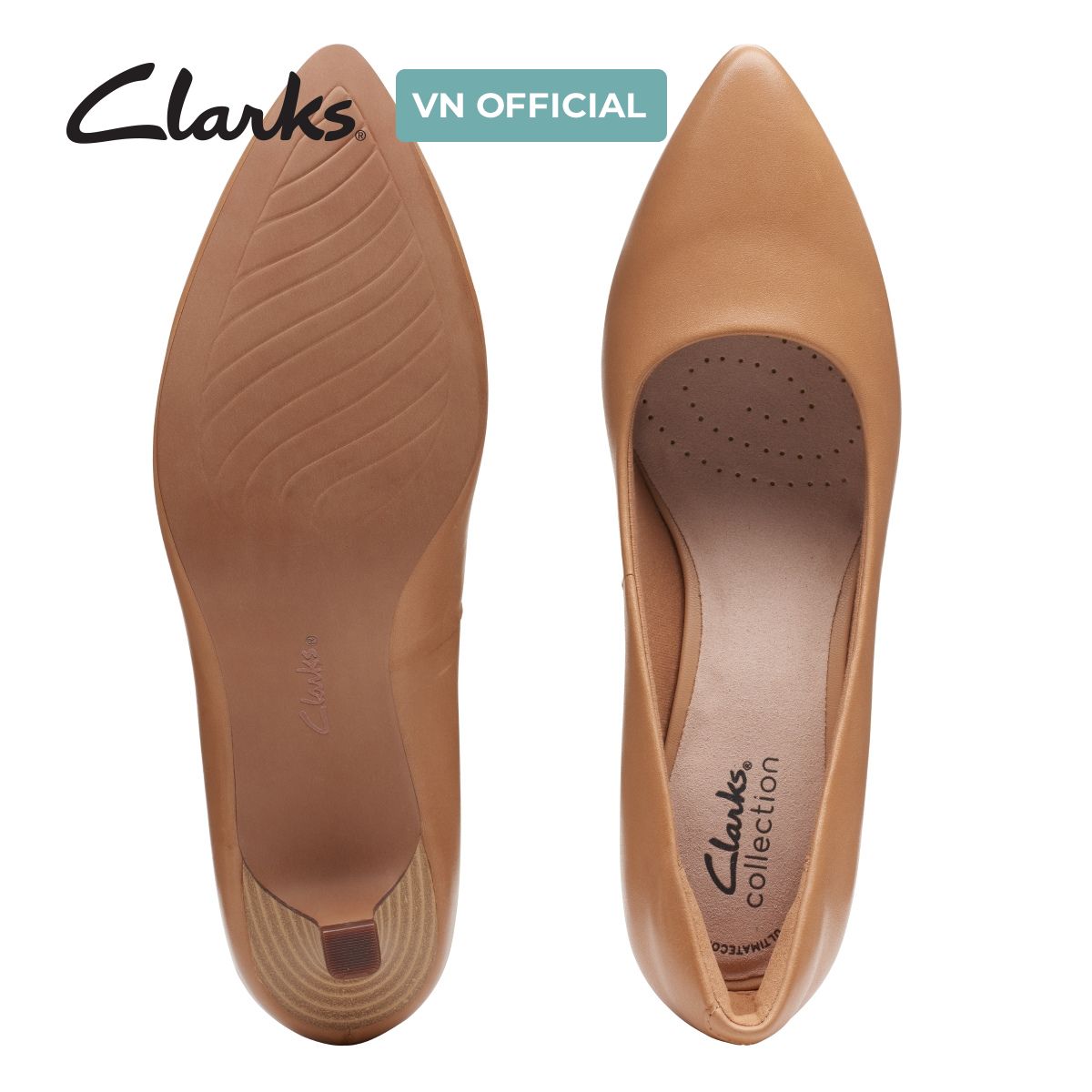 Giày Cao Gót 4.5cm Da Nữ Clarks - Shondrah Jade