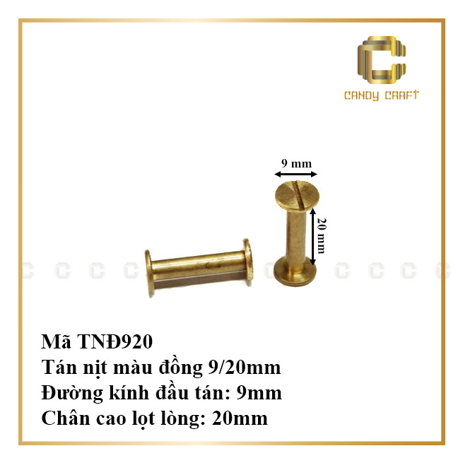 Tán nịt (tán vặn ốc) - phụ kiện làm túi xách