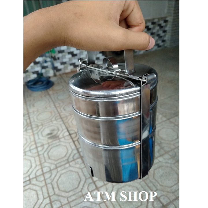 CÀ MÊN INOX 3 NGĂN - CÀ MÊN ĐỰNG CƠM