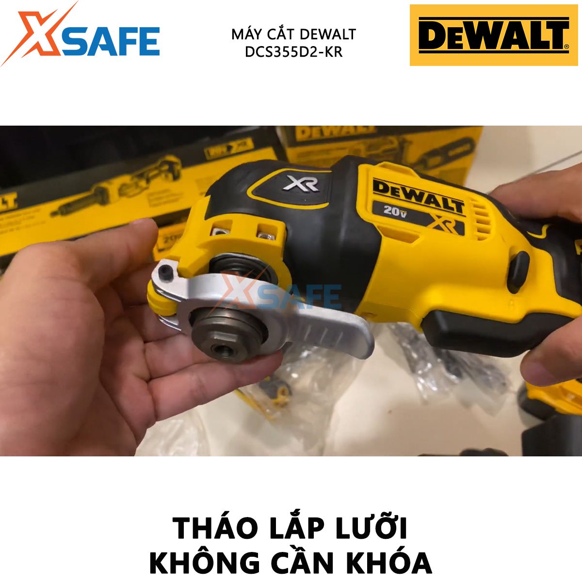 Cutting Machine multi-purpose battery DeWalt dcs355d2-kr cutting machine vibration power 300W, no-load speed 22000 v/p, amplitude angle vibration 1.6 degree cut on the various materials such as metal, tile [xsafe] [XTools]