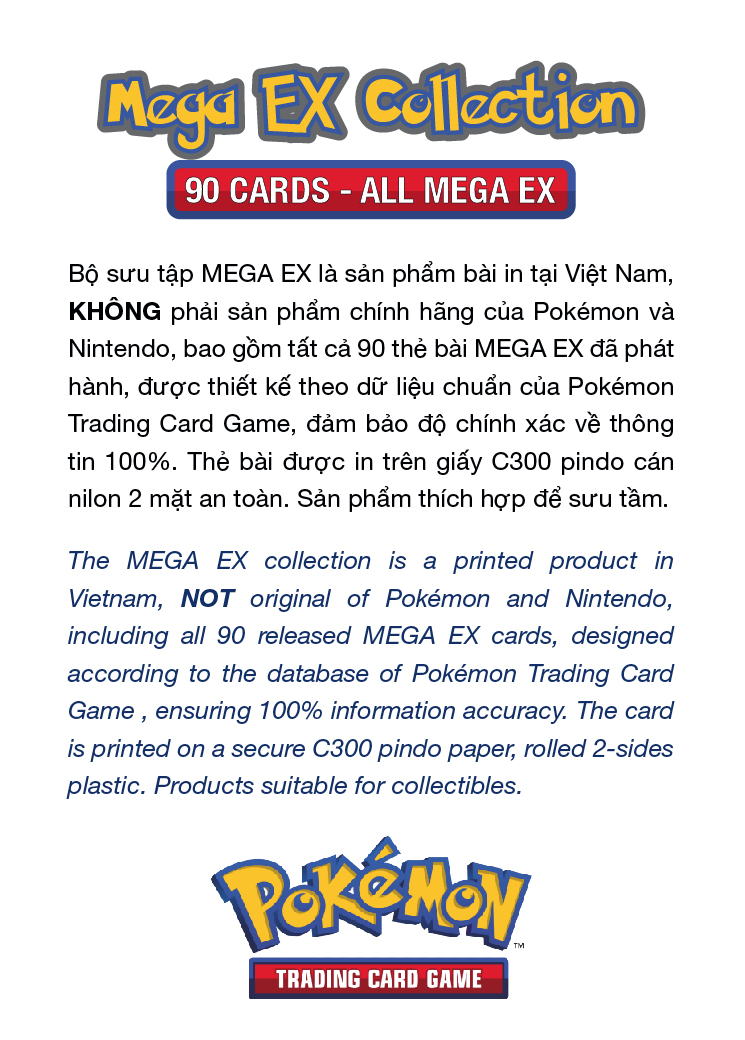 [BÀI IN] Trọn bộ 90 Thẻ bài Pokemon MEGA đã phát hành