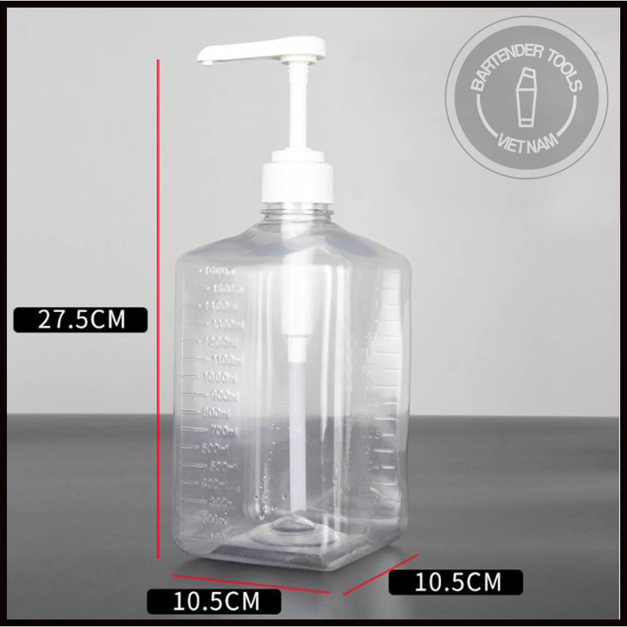 Bình bơm siro nhựa 1600ml