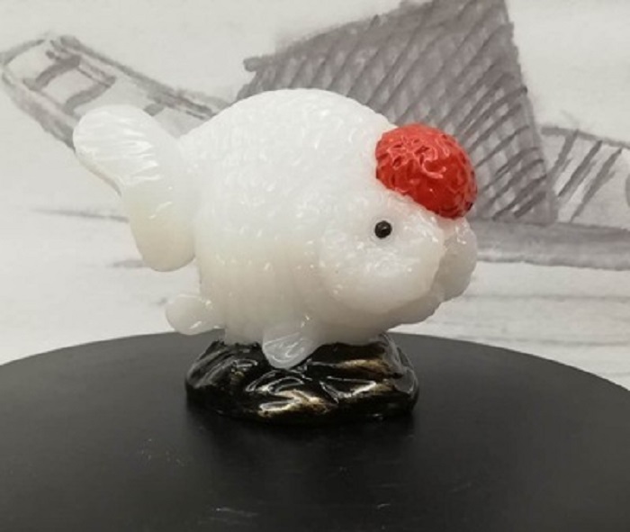 [HCM]Tượng cá ranchu trang trí size nhỏ 11cm