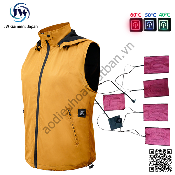 [Áo sưởi ấm JW Nhật Bản] Mẫu ghi lê 2021 gồm pin chính hãng