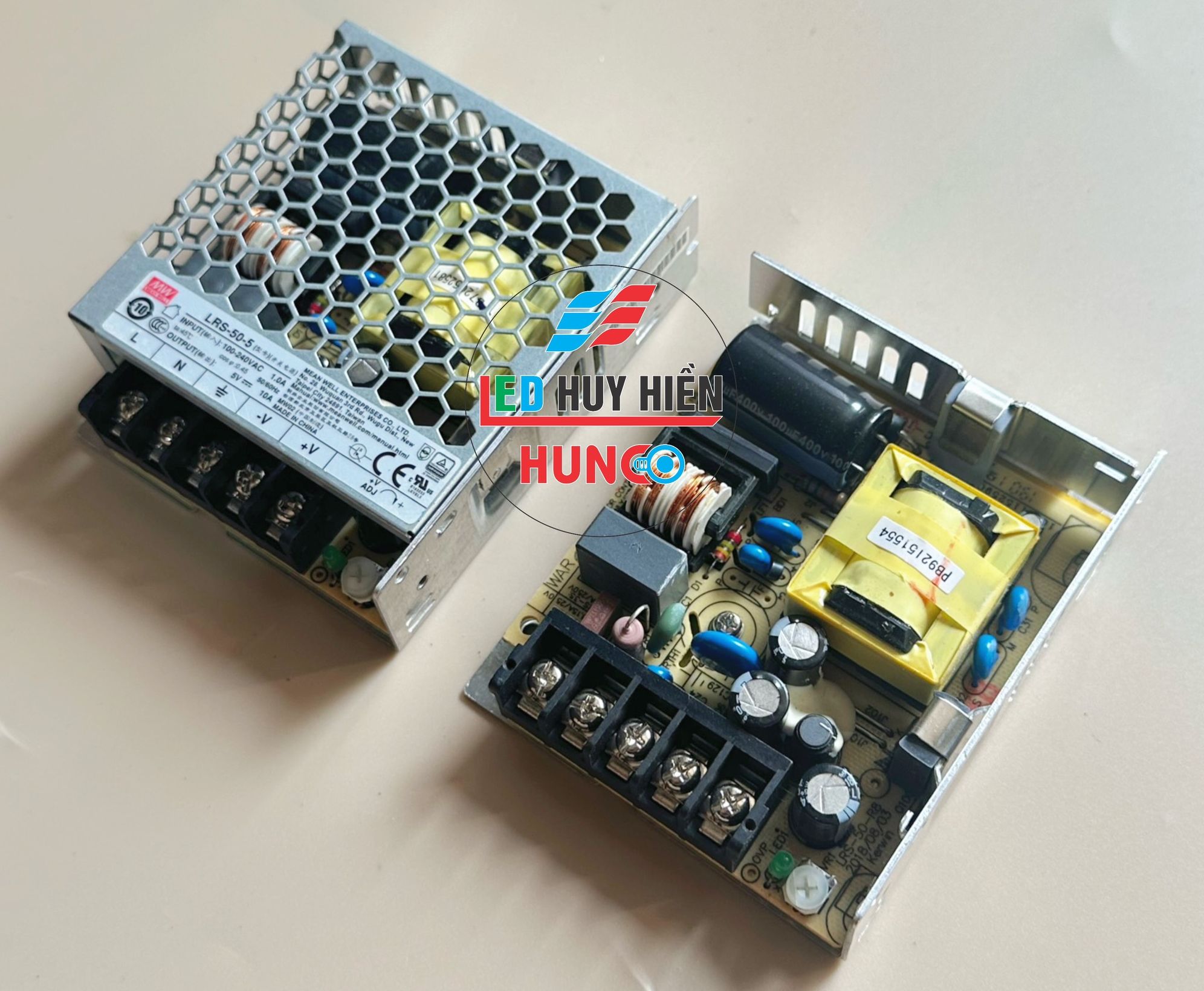 Nguồn 5V - 10A ( 50W) MEANWELL đã qua sử dụng ( Nguồn 5V10A mean well chính hãng tháo máy )