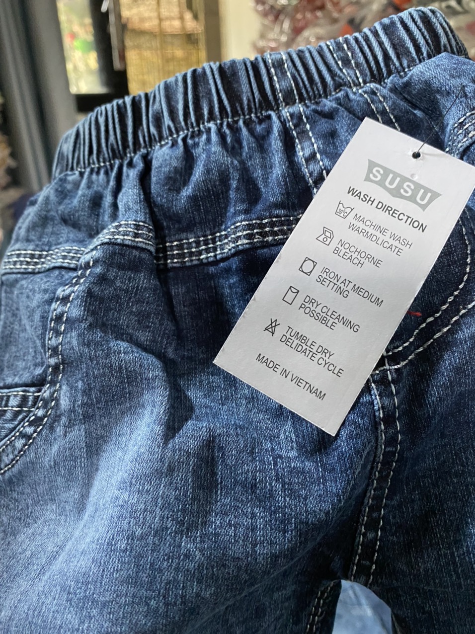 Quần jean lửng bé trai từ 7kg - 14kg