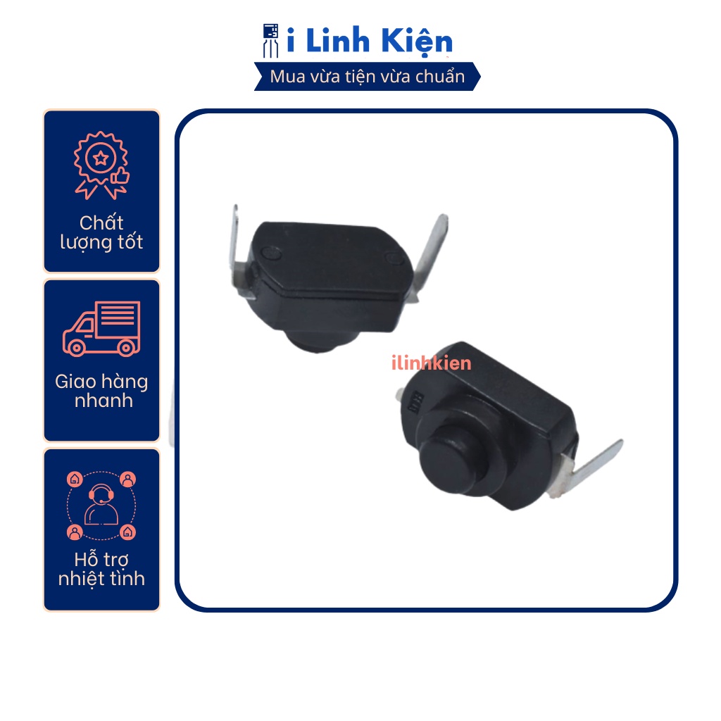 Công tắc đèn pin 2p chân cắm yt-1288