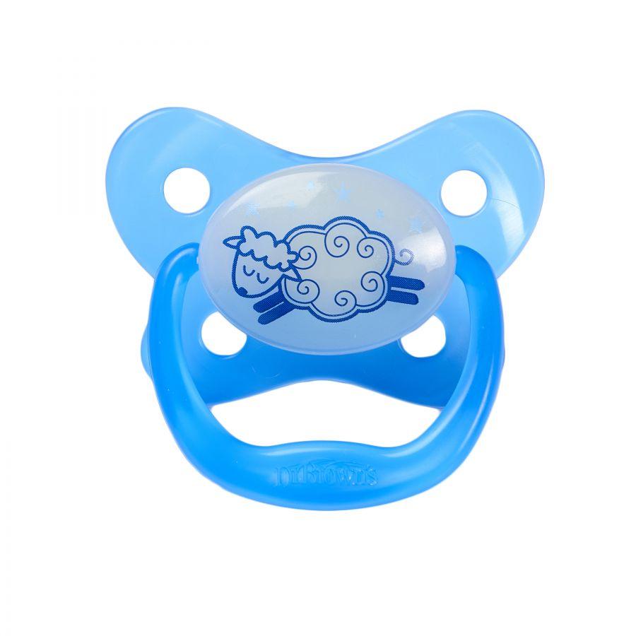 TY NGẬM ĐƠN PHÁT SÁNG CON CỪU DR BROWN'S (0-6M) - XANH