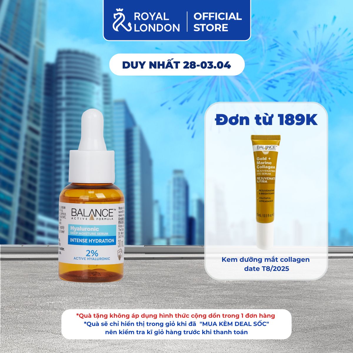 Serum Cấp Nước Dưỡng Ẩm Balance Active Formula /Hyaluronic Deep Moisturizing 30ml