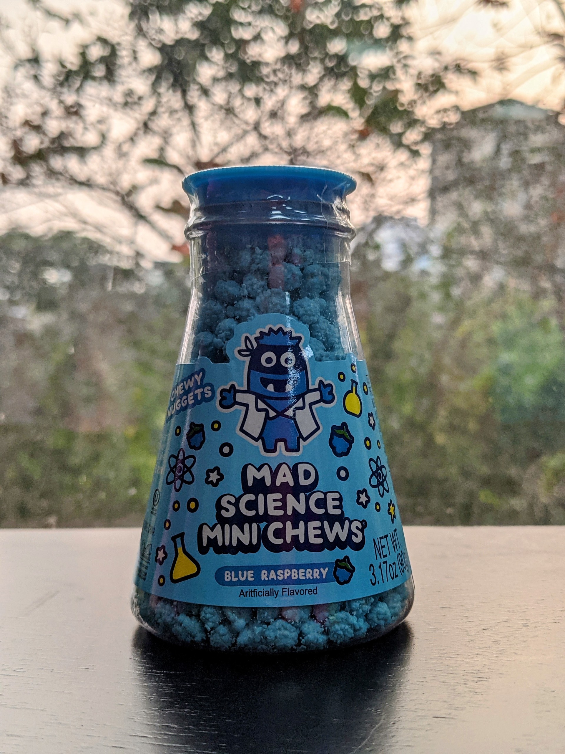 Kẹo Mad Science Mini Chews vị mâm xôi xanh