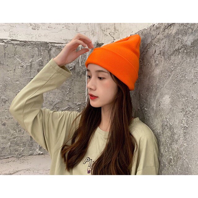 Mũ Len Hàn Quốc Beanie Nhiều Màu