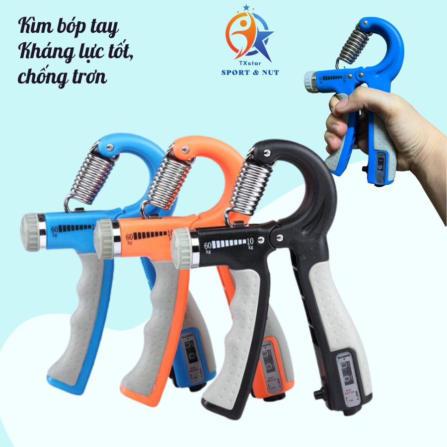 Kìm Bóp Tập Cơ Tay Chữ A Có Lò Xo Điều Chỉnh Lực , Thiết Kế An Toàn Chắc Chắn, Giúp Giảm Stress, Tuần Hoàn Máu Hiệu Quả