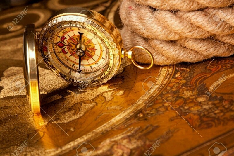 La bàn du lịch bỏ túi Compass vỏ kim loại