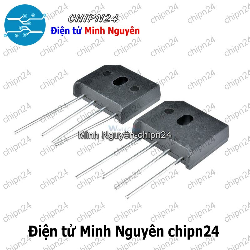[2 con] (F56) Cầu Diode KBU1010 10A 1000V (10A dẹt) - HH000221