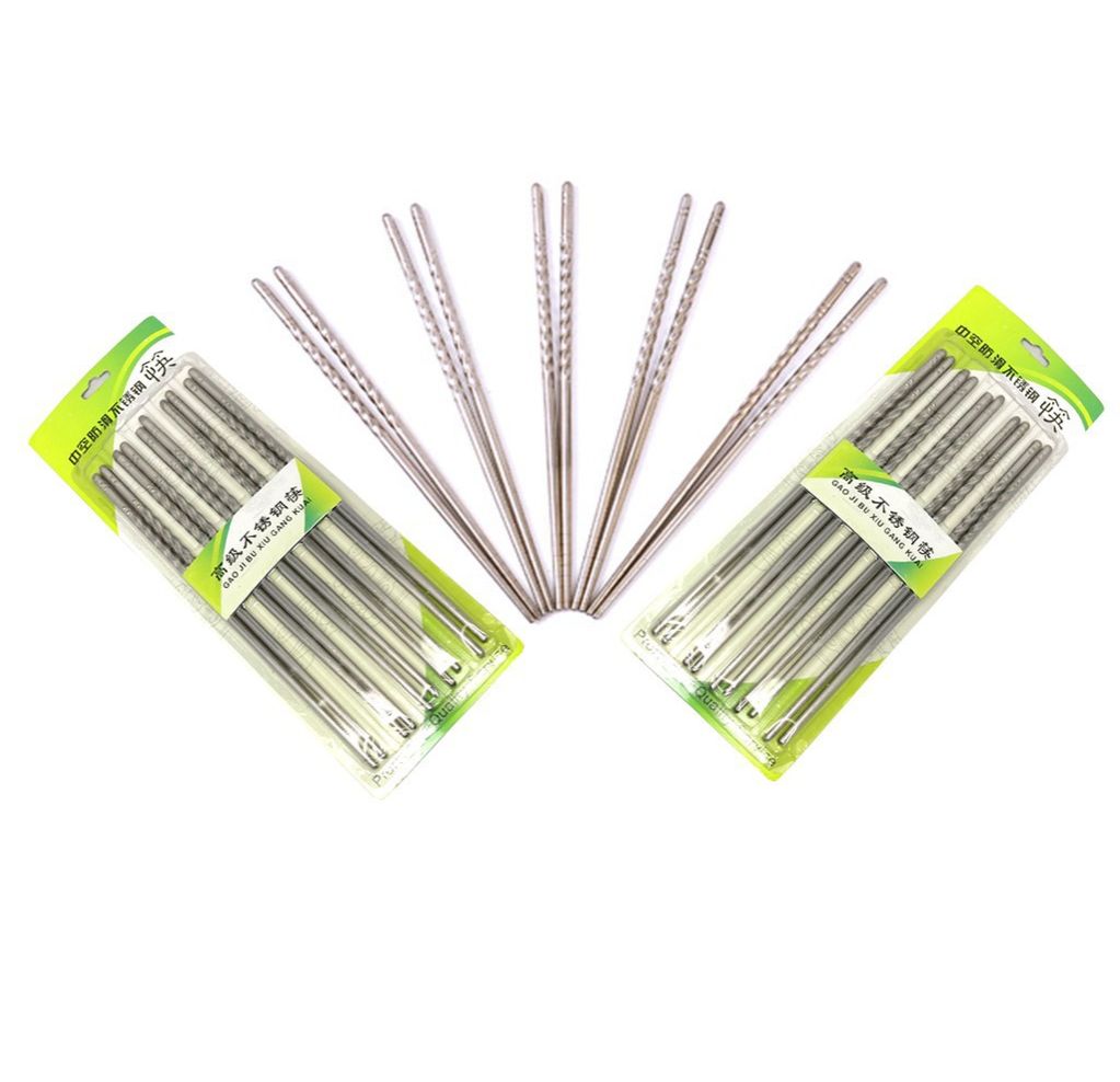 Set 5 đôi đũa Inox chống dính Không Gỉ