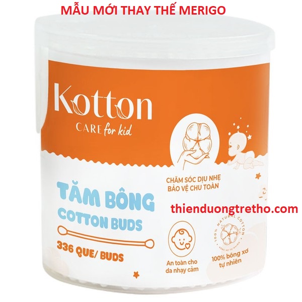 Tăm bông Kotton Bạch Tuyết 336 que đầu bông nhỏ