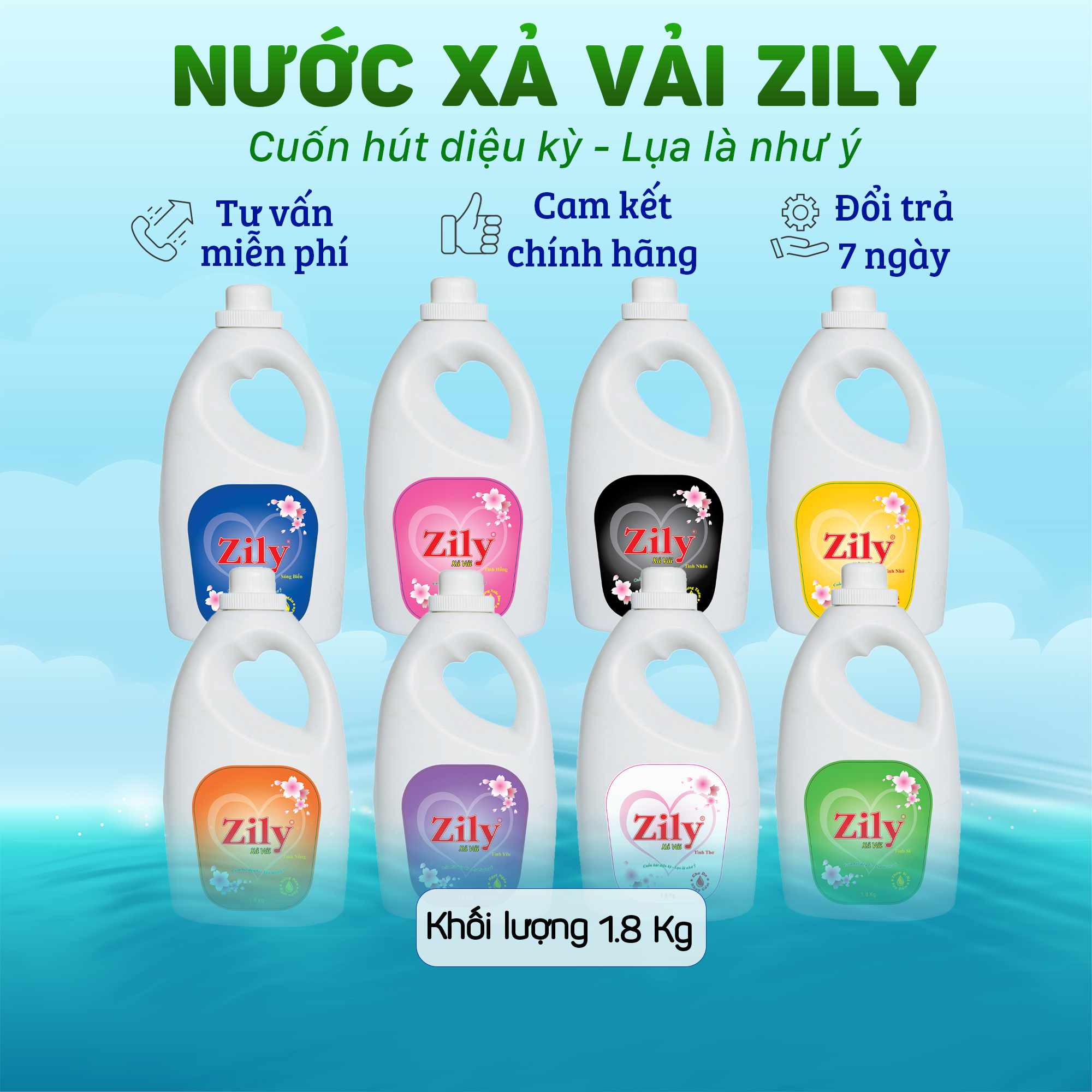 Nước Xả Vải Zily 1.8 kg