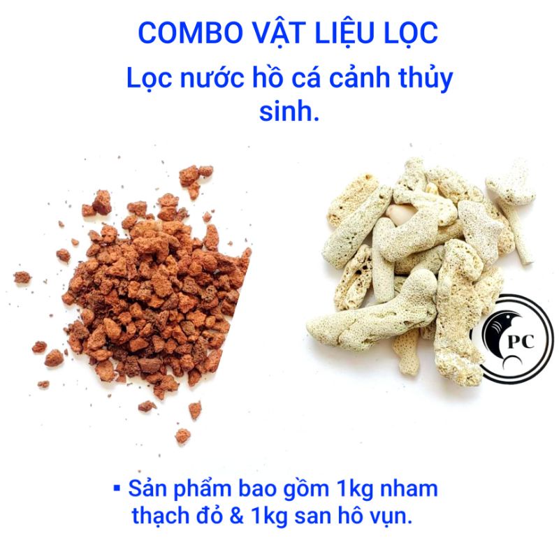 Combo san hô và nham thạch (1kg san hô và 1kg nham thạch)