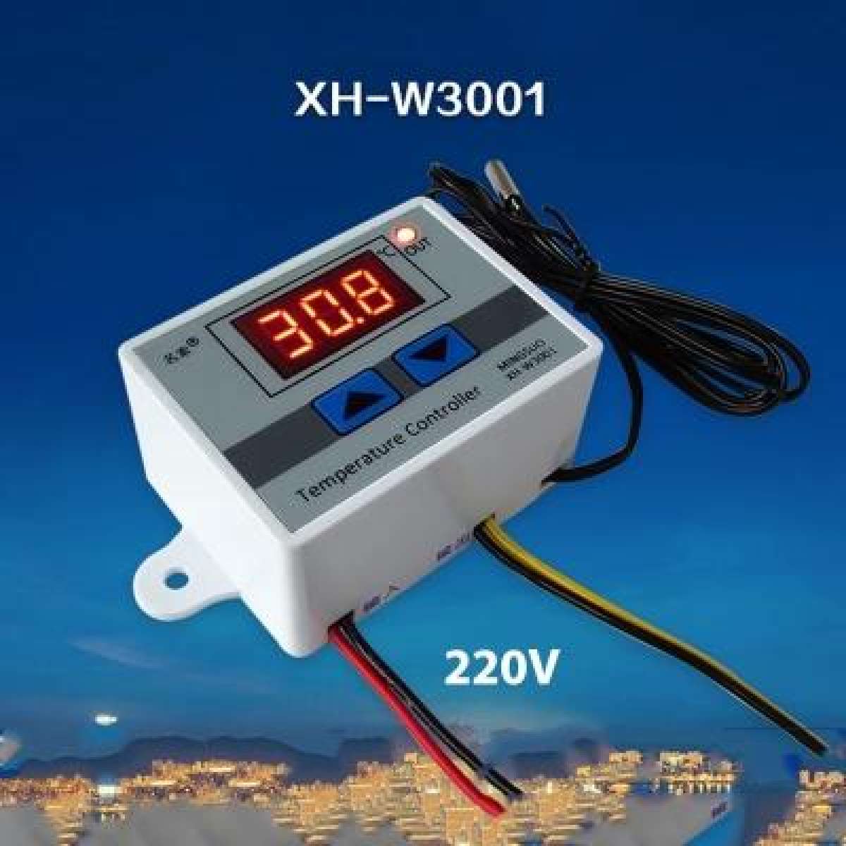 Bộ điều khiển nhiệt độ tự động XH-W3001 10A/220V,mạch điều khiển nhiệt độ,cảm biến nhiệt độ,, đầu dò nhiệt độ