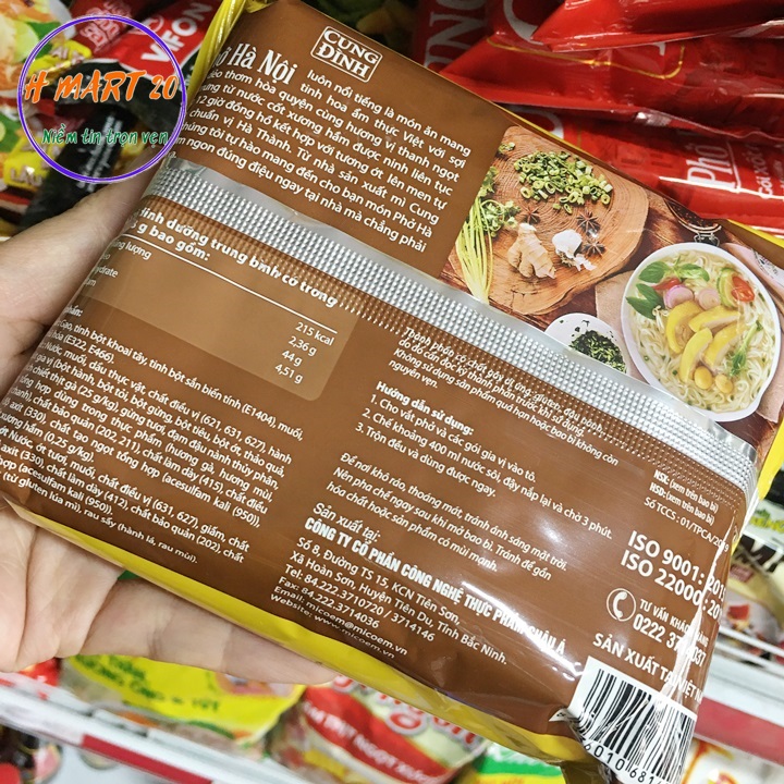 Thùng phở gà cung đình 30 gói màu vàng