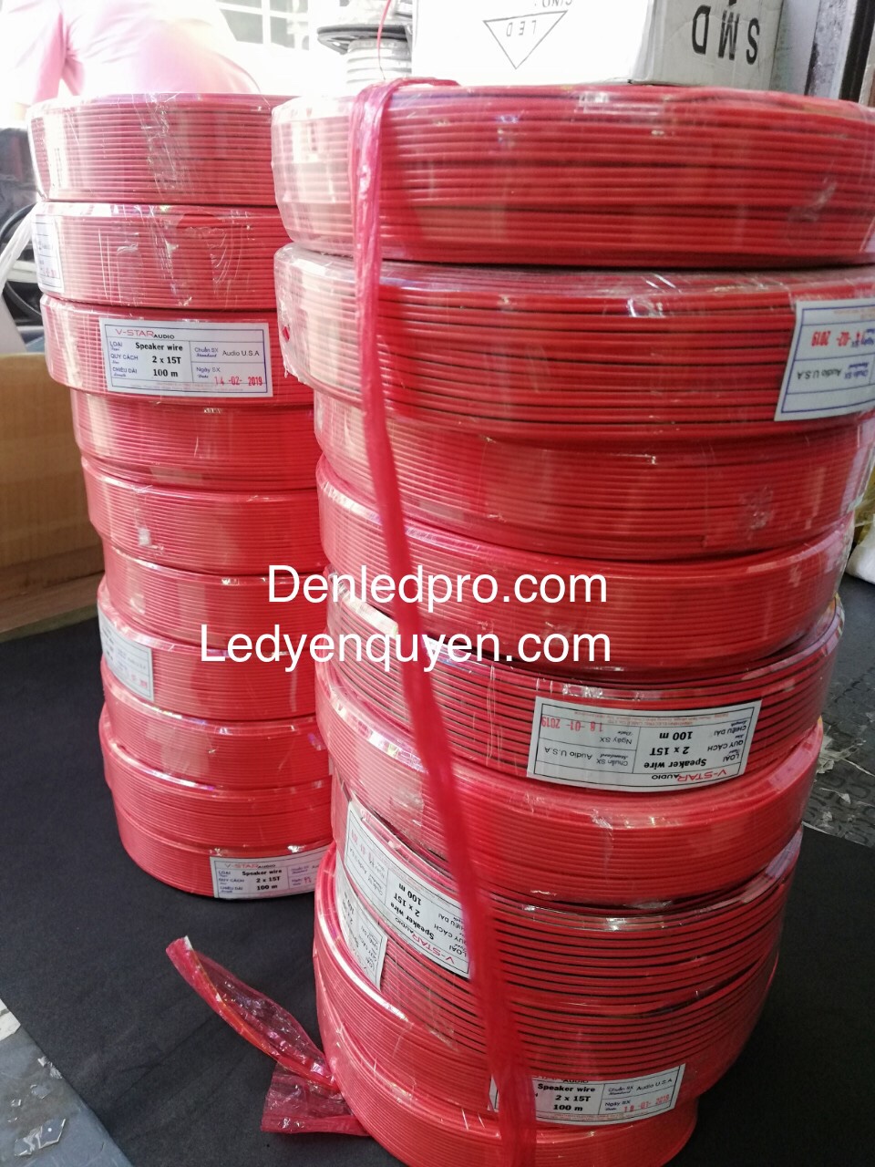 Dây điện đôi đỏ đen cuộn 100m