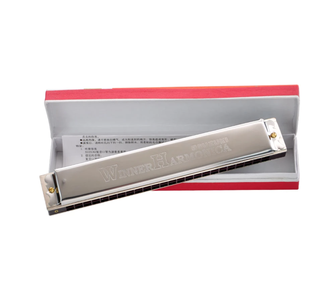 [HOẢ TỐC] Kèn Harmonica Tremolo Suzuki Winner 24 Lỗ Tone C