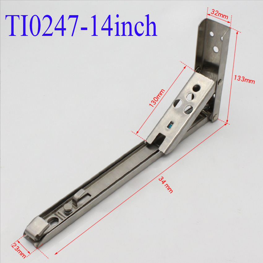 Bộ 02 Cái Bản Lề Gấp Inox Treo Tường Thông Minh 10Inch, 12 Inch,14Inch TI0247