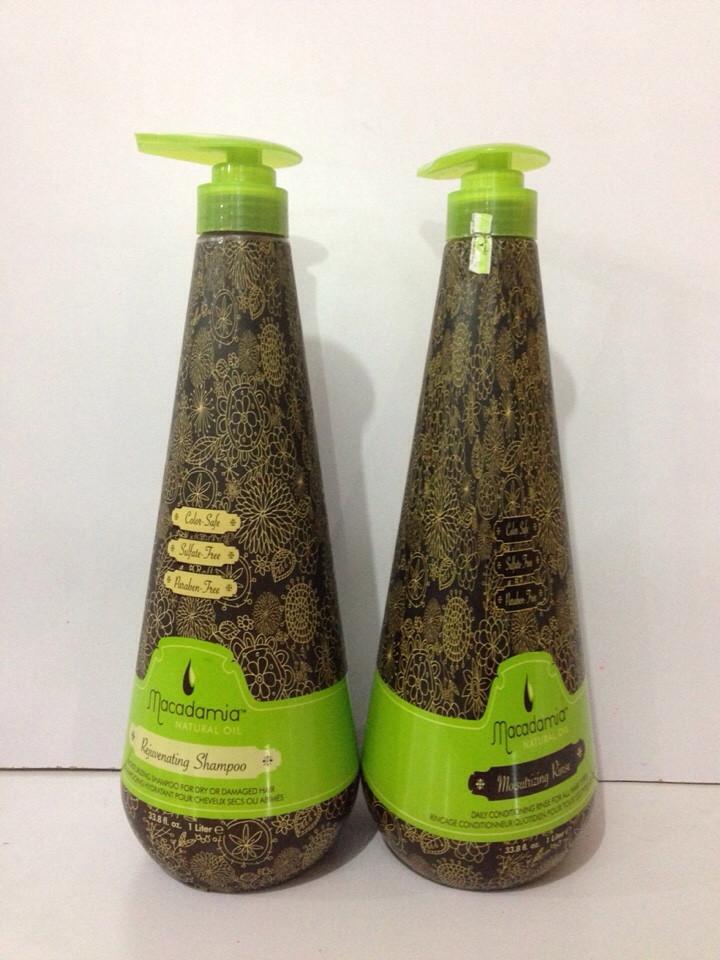 Cặp dầu gội xả trẻ hóa tóc macadamia 1000ml x 2
