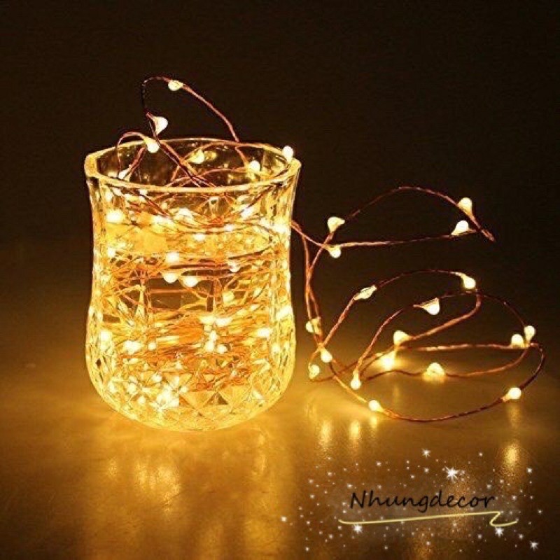đèn led đom đóm trang trí Đèn Fairylight 2 dây dài 2m