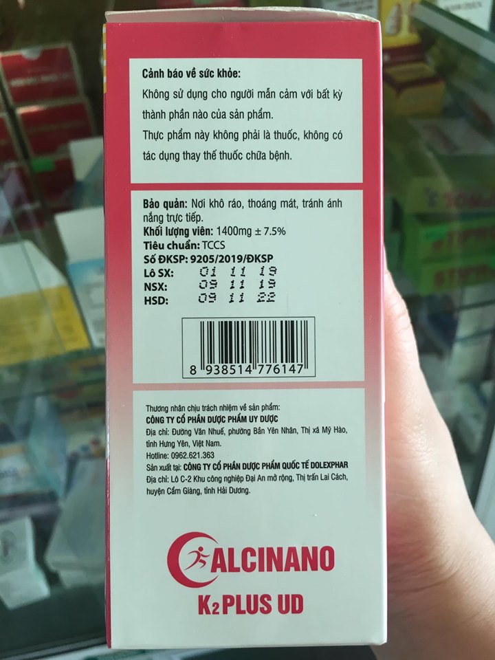 CALCINANO K2 PLUS - BỔ SUNG CALCI CHẮC KHỎE XƯƠNG