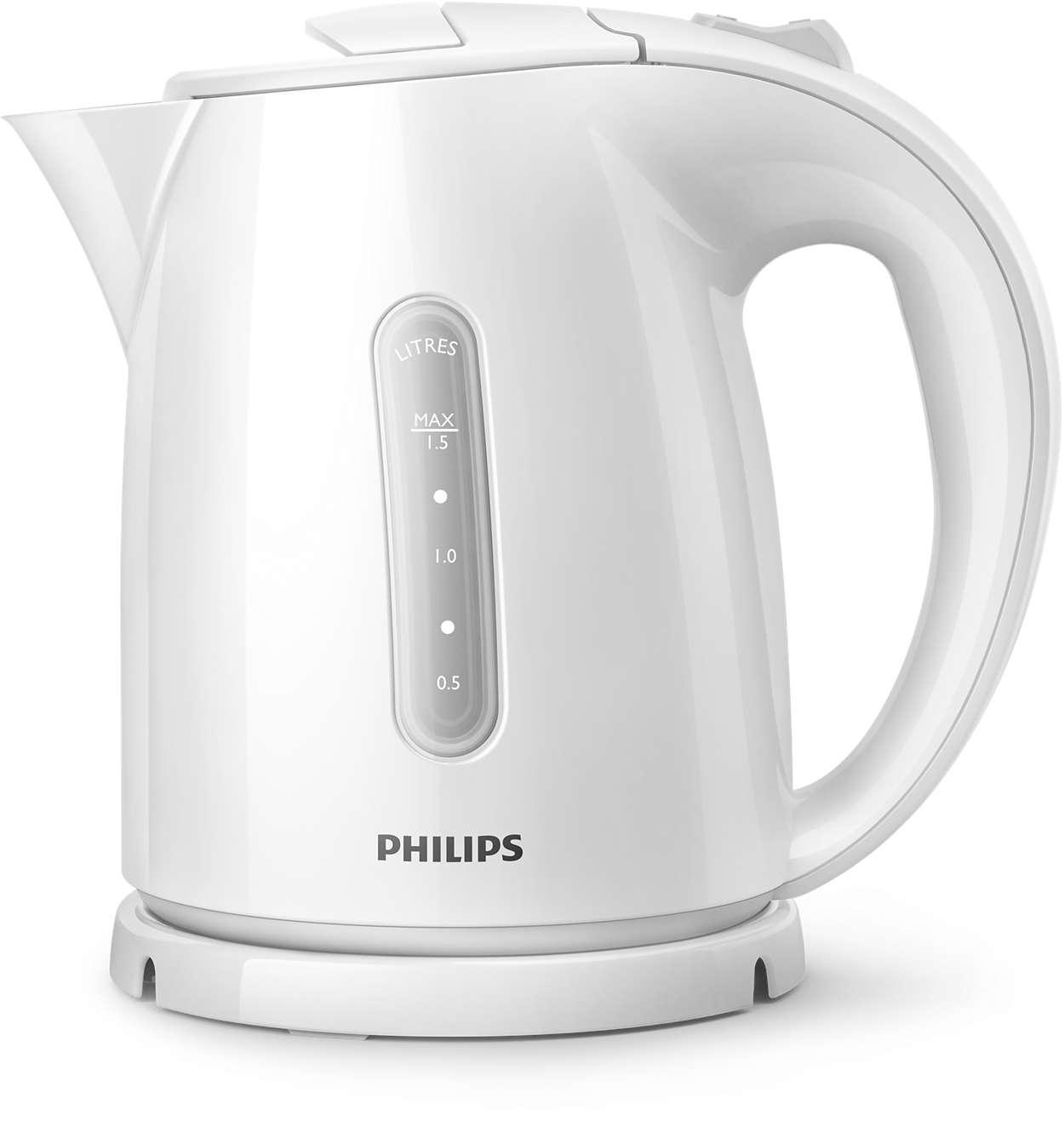 Ấm siêu tốc Philips HD4646 1.5L (Trắng) - Hàng nhập khẩu