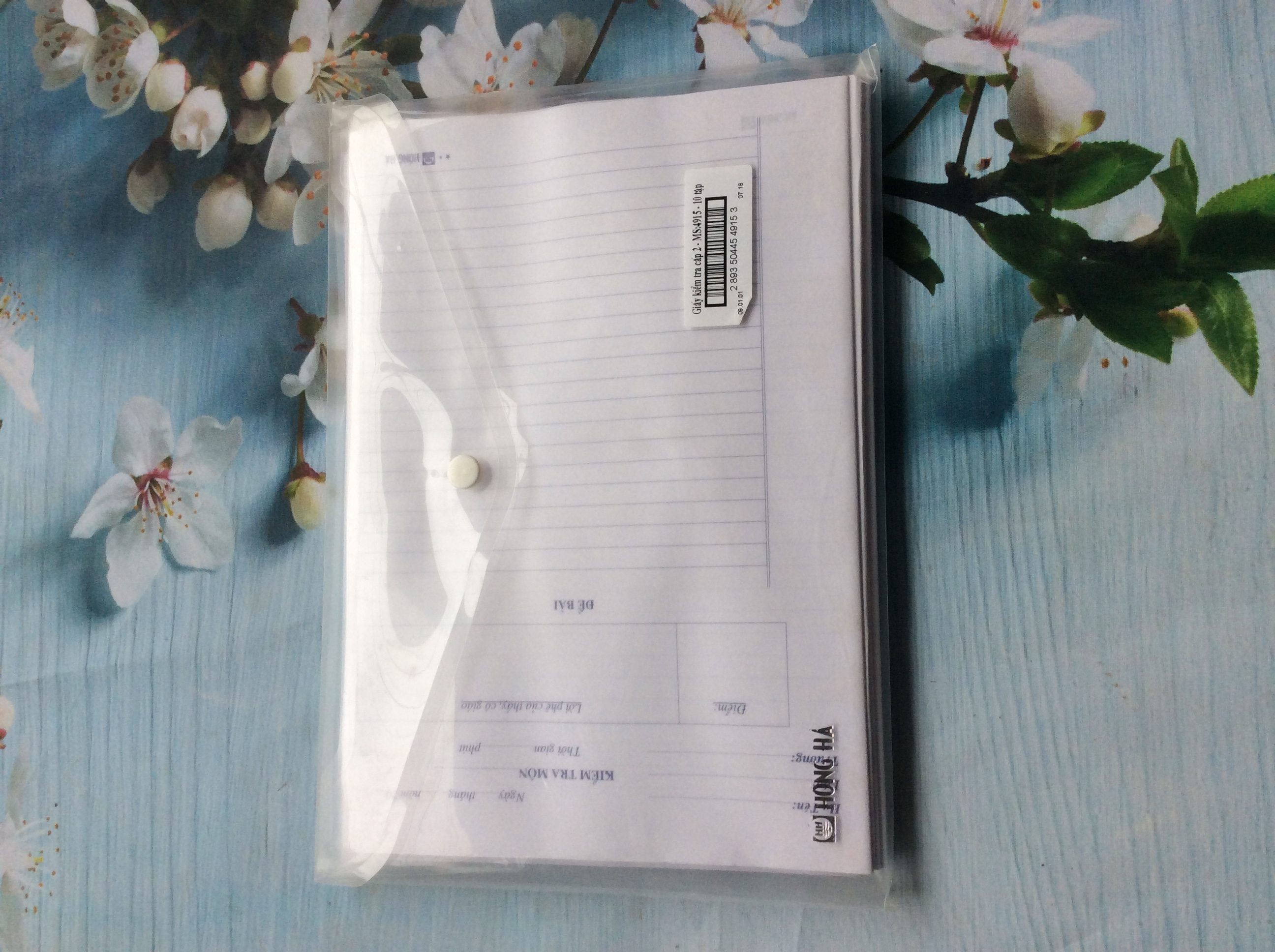 1 Túi Giấy kiểm tra cấp 1,cấp 2 HH ( 1 Túi = 10 Tập )