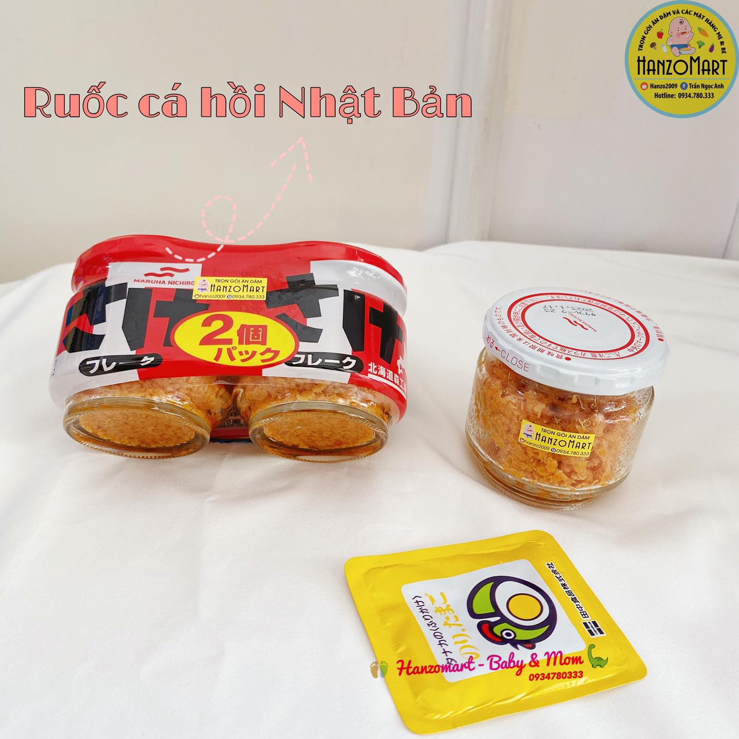 Ruốc cá hồi maruha nhật bản| - set 2 hũ
