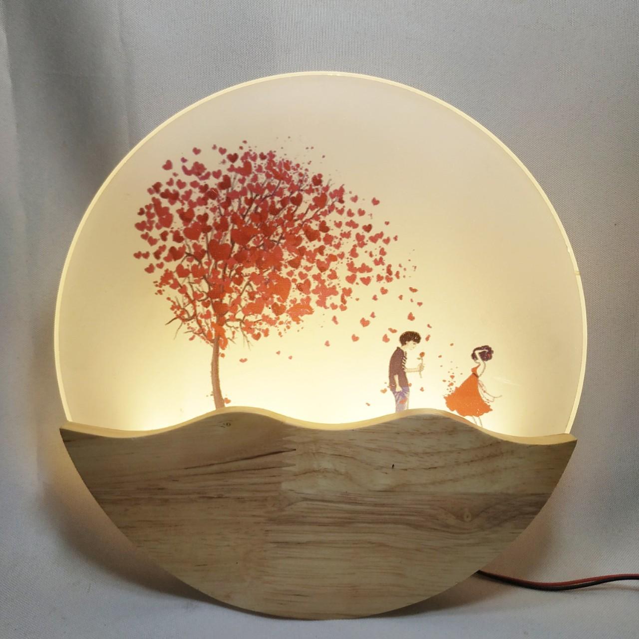 Đèn tường led 3d - đèn trang trí - đèn đĩa led vslight độc đáo