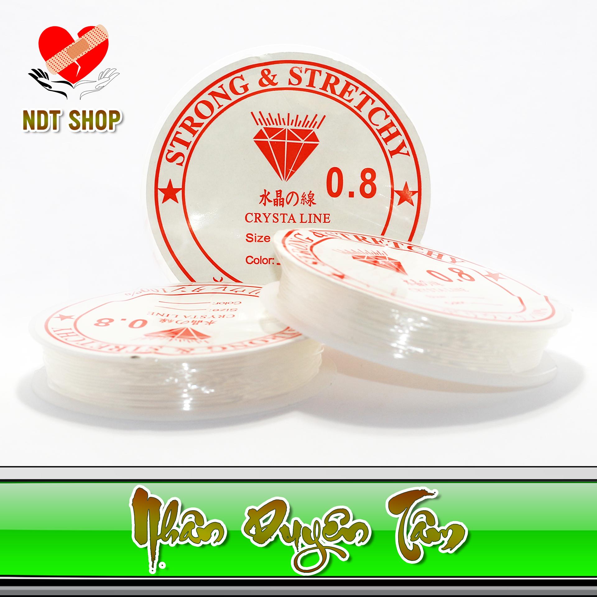 [HCM]Dây cước xâu chuỗi cỡ 0.8mm (màu trắng)