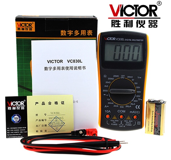 Thiết bị dụng cụ đo điện điện tử Victor VC830L (Có loa báo đo thông mạch)