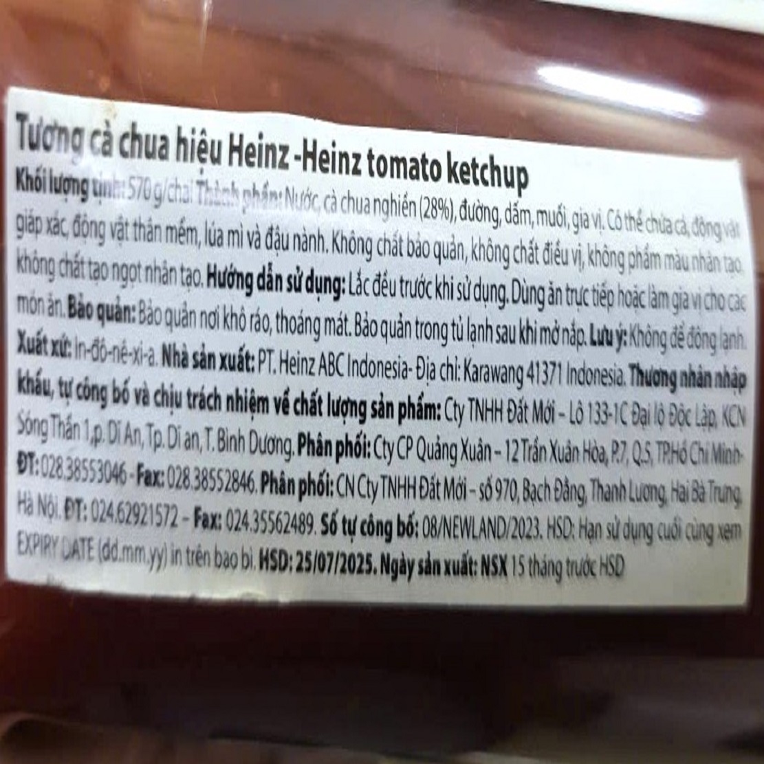 HEINZ (CHAI ÚP 570g) TƯƠNG CÀ CHUA Tomato Ketchup (HALAL)