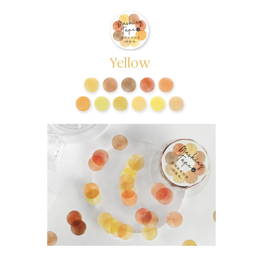 Cuộn 100 sticker chấm tròn nhiều màu trang trí sổ, làm bullet journal