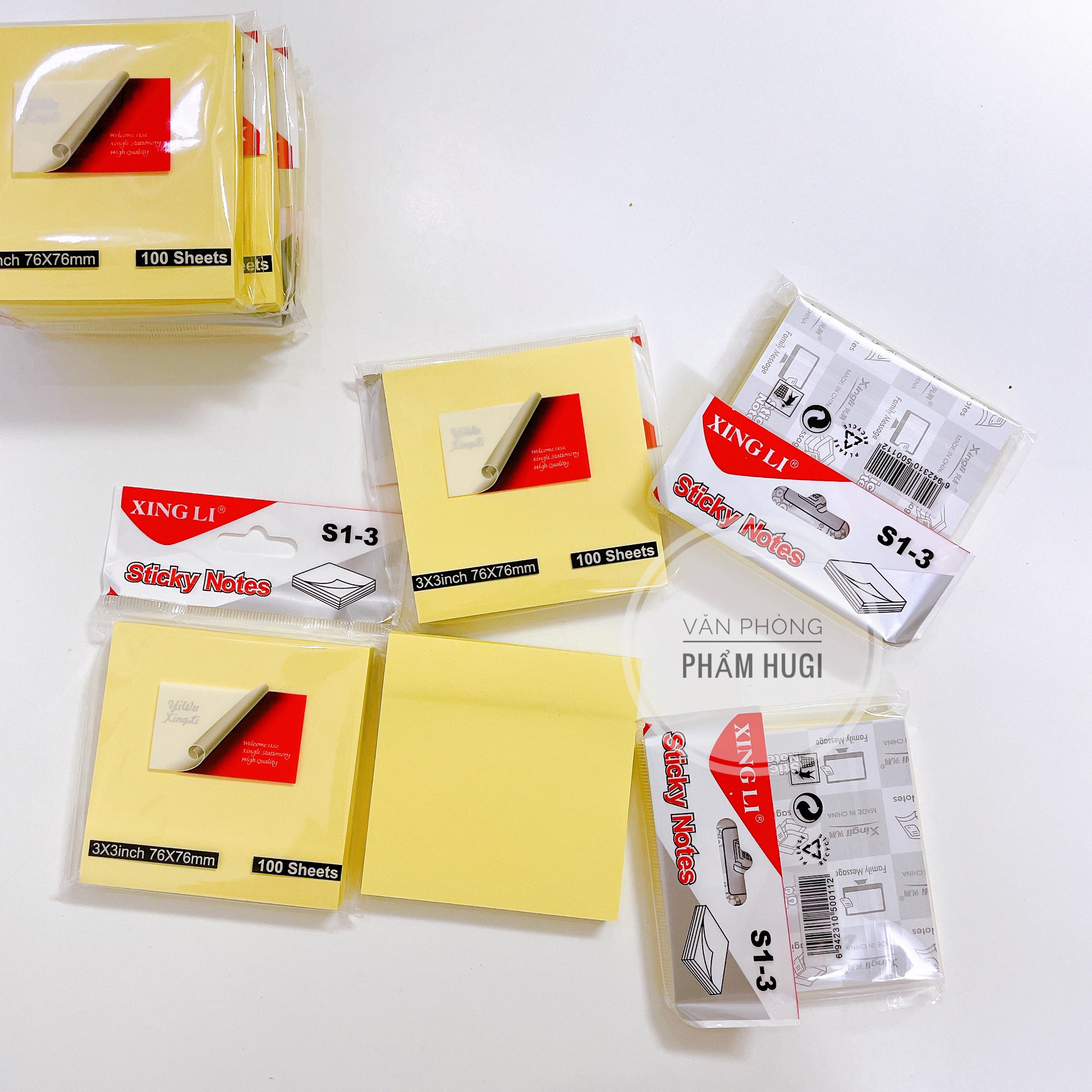 Square gold sticky notes (76x76mm) approximately 100 sheets