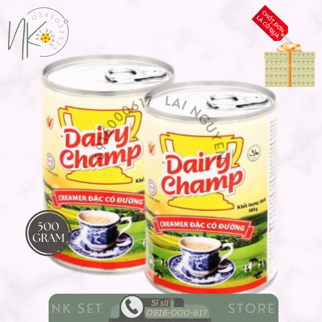 Combo 5 Sữa đặc có đường Dairy Champ lon 500g