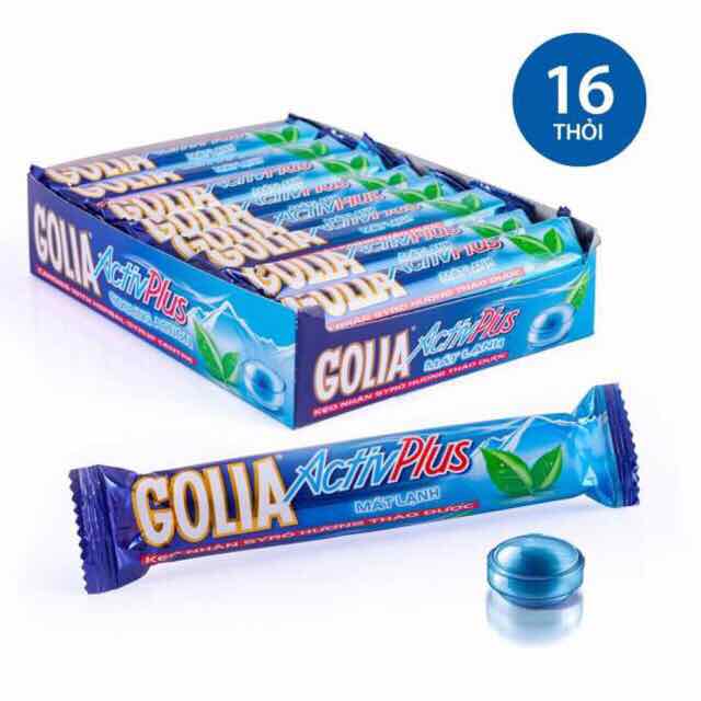 Combo 8 thỏi kẹo Golia Active Plus bạc hà thơm mát