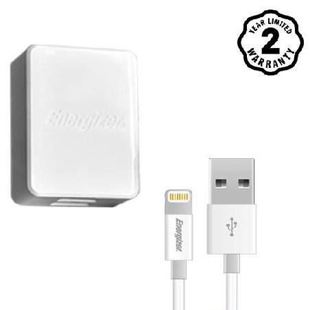 Sạc Energizer ACA2CUSULI3 & Cáp Lightning - 2 cổng