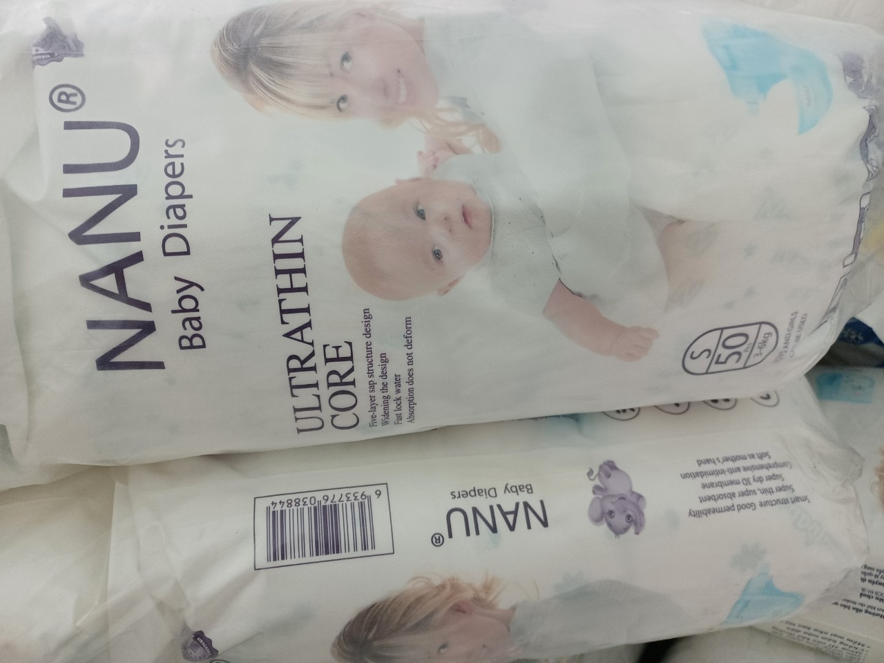 Bỉm tã dán Nanu Size S đến M 50 Miếng