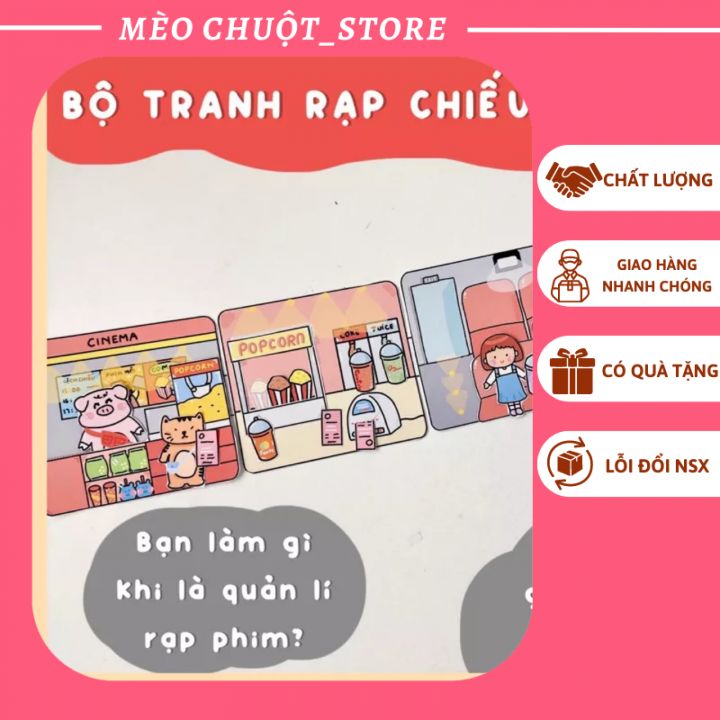 Tranh rạp chiếu phim ms27- bộ tranh cô tiên xanh