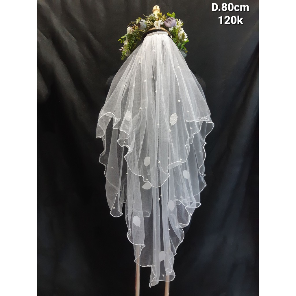 [HCM]Tổng hợp các mẫu voan cài tóc cô dâu trắng chất liệu voan mỹ sẵn lược cài xinh ngắn Giangpkc