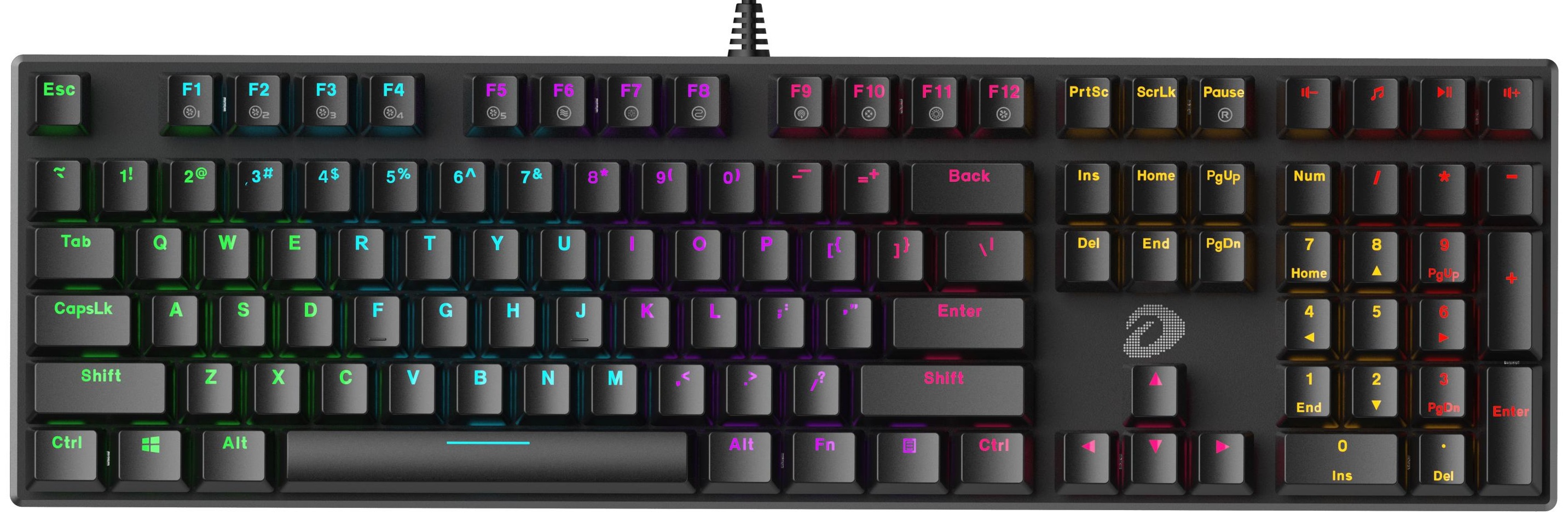 Bàn phím cơ Gaming DAREU EK810 Đen Black (MULTI-LED, Blue/ Brown/ Red D switch)