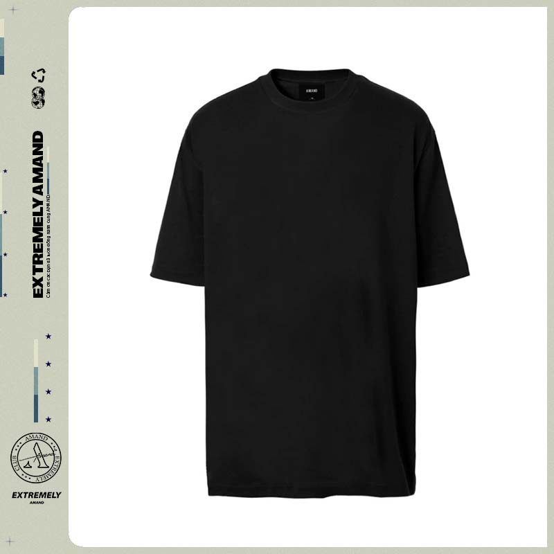 Áo thun basic màu trắng, đen trơn Amand AT009