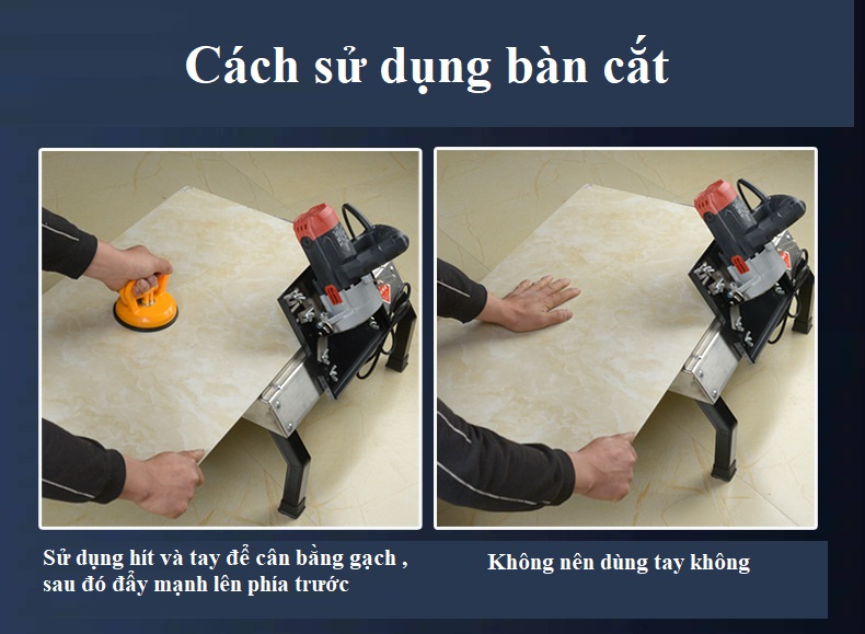 Bàn líp gạch -cắt gạch 45 độ có tay hít
