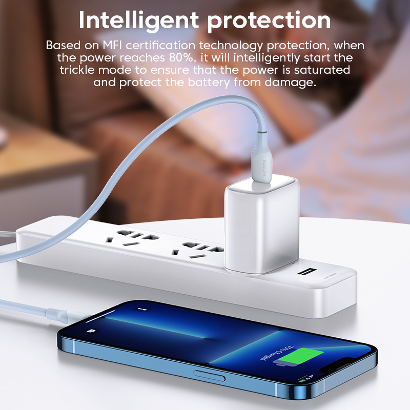 【For iPhone 13】【50% OFF Voucher】KUULAA MFi 30W 3A(MAX) Fast Charging Cable Type-c To Lightning PD Quick Charging Date Cable For iPhone 12 Mini Pro Max 11 X XS 8 XR Charge Cord