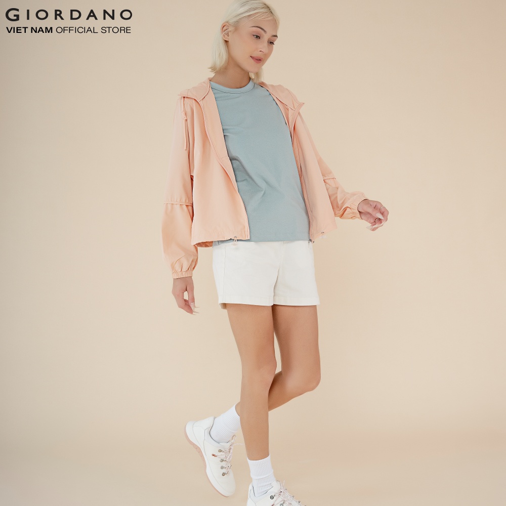 GIORDANO Áo Khoác Gió Nữ Windbreaker Mỏng Nhẹ 05372003
